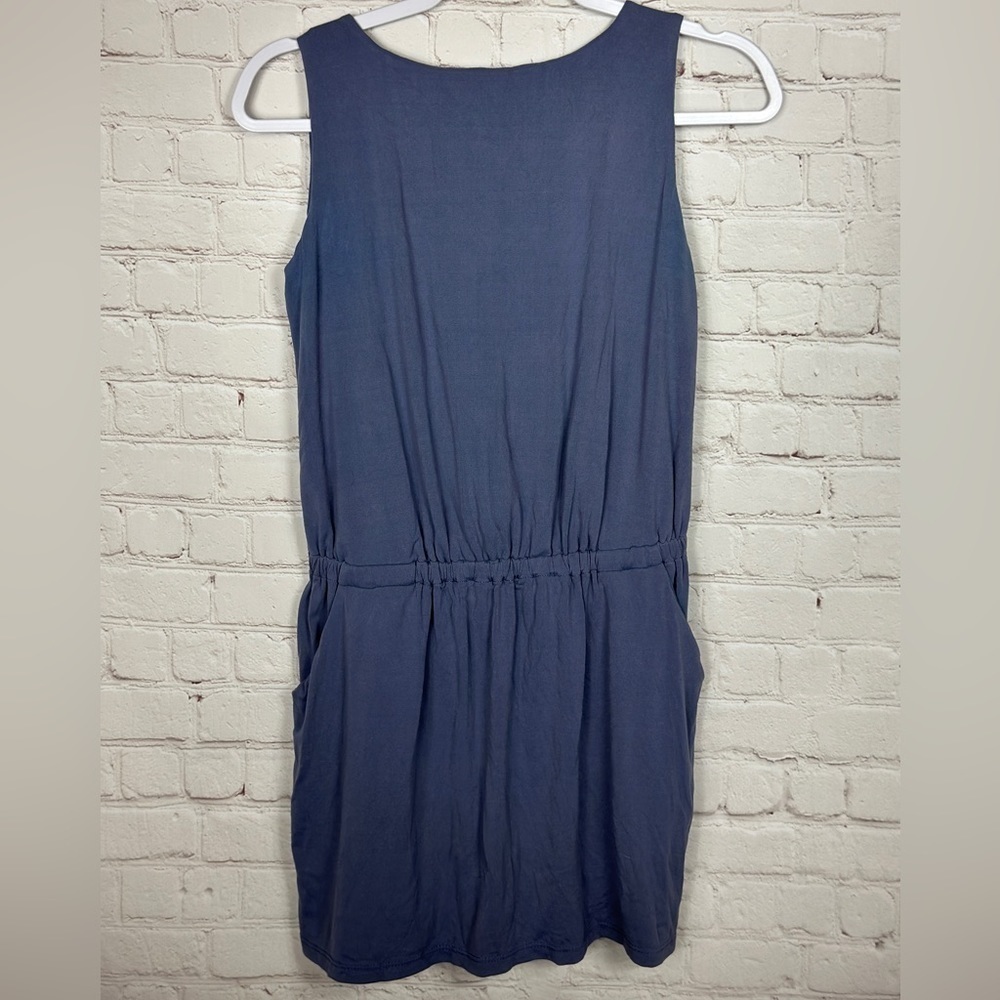 Susana Monaco mini short purple dress Back Scoop , pockets, sz XS